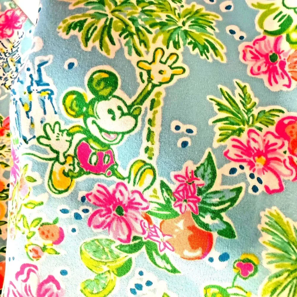 NWT Disney x Lilly Pulitzer Sz XXL Weekender Leggings Blue Ibiza Crop High Rise - Picture 8 of 10